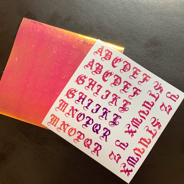 Old English letters vinyls