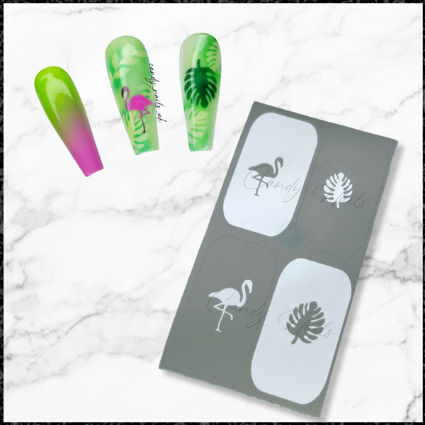 Monstera & Flamingo Stencils Smart Pack