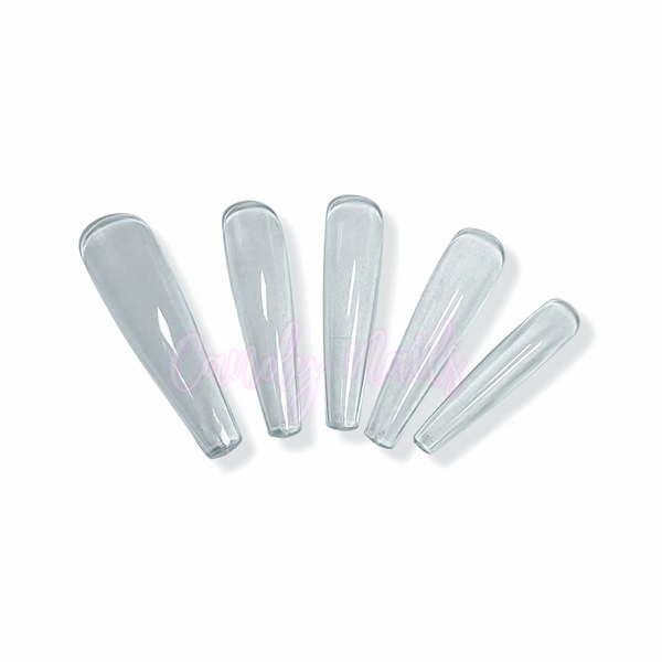 Soft Gel Clear XXL Coffin Tips 240pcs
